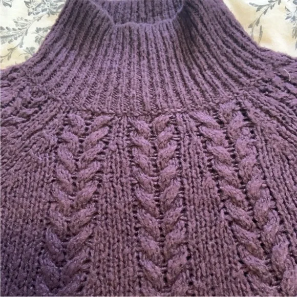 Nordstrom Caslon long cozy Plum Sweater - Picture 4 of 7